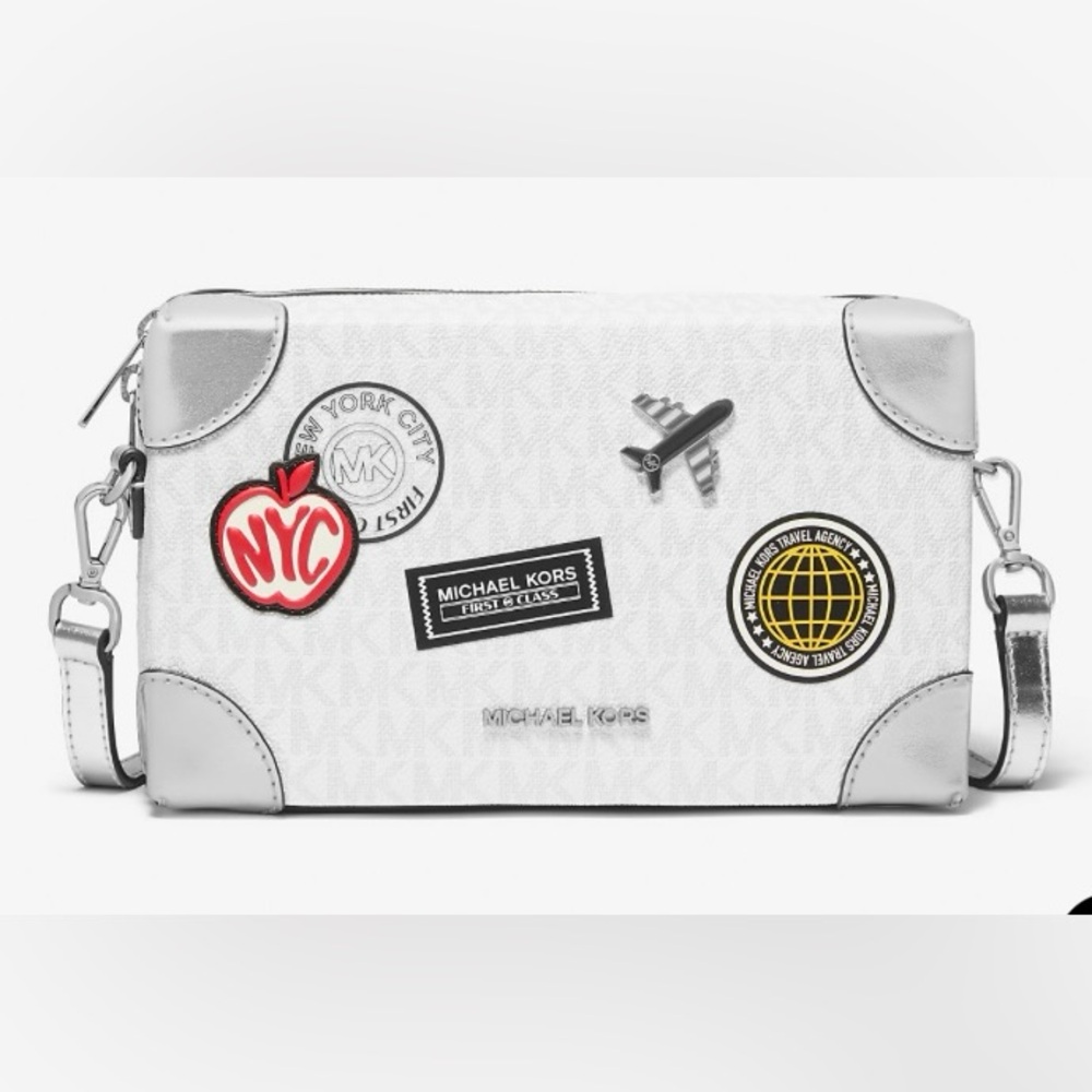 Michael Kors Jeanie Small EW Trunk Crossbody MK Logo